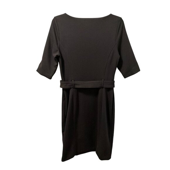 Banana Republic Black Tall 8 Sheath Dress With Belted Waist & 3/4 Sleeves Dress - Picture 8 of 11